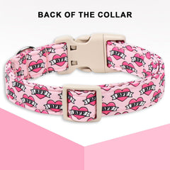 Unique Style Paws collar San Valentín con hebilla ajustable, para cualquier tamaño de perro.