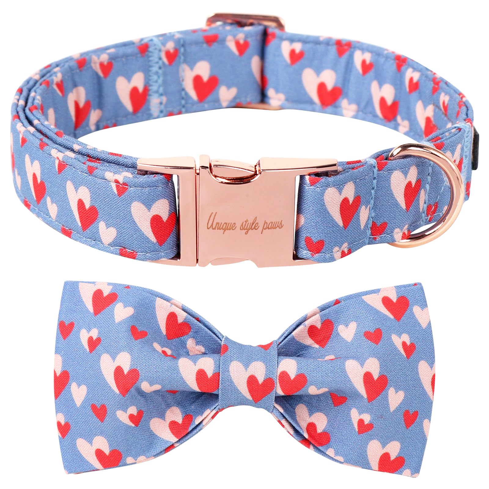 Unique style paws collar rojo con lazo: elegante para eventos