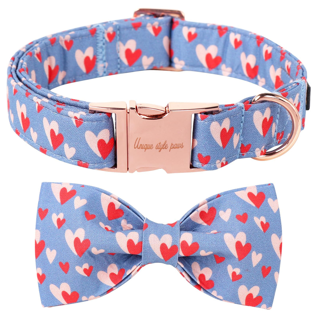 Unique style paws collar rojo con lazo: elegante para eventos