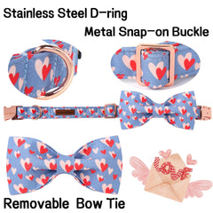 Unique style paws collar rosa con corazón: seguro para perros pequeños