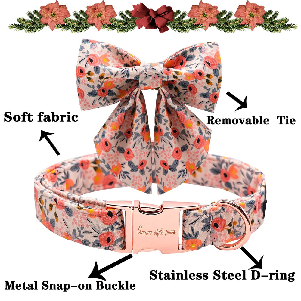 Unique style paws corbatín removible rosado, ideal para cambios de estilo.