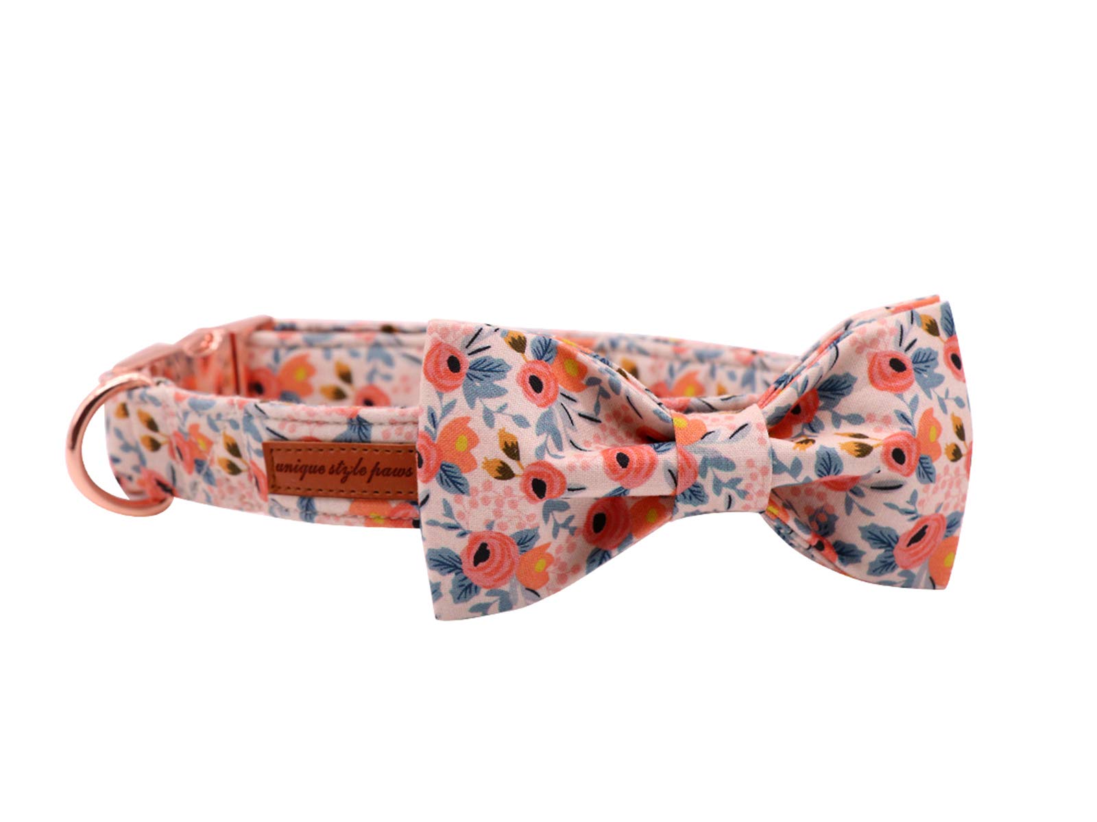 Hebilla D-ring y durabilidad en collar Unique style paws para mascotas activas.