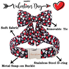Lazo desmontable de Unique Style Paws en collar para personalizar su look.