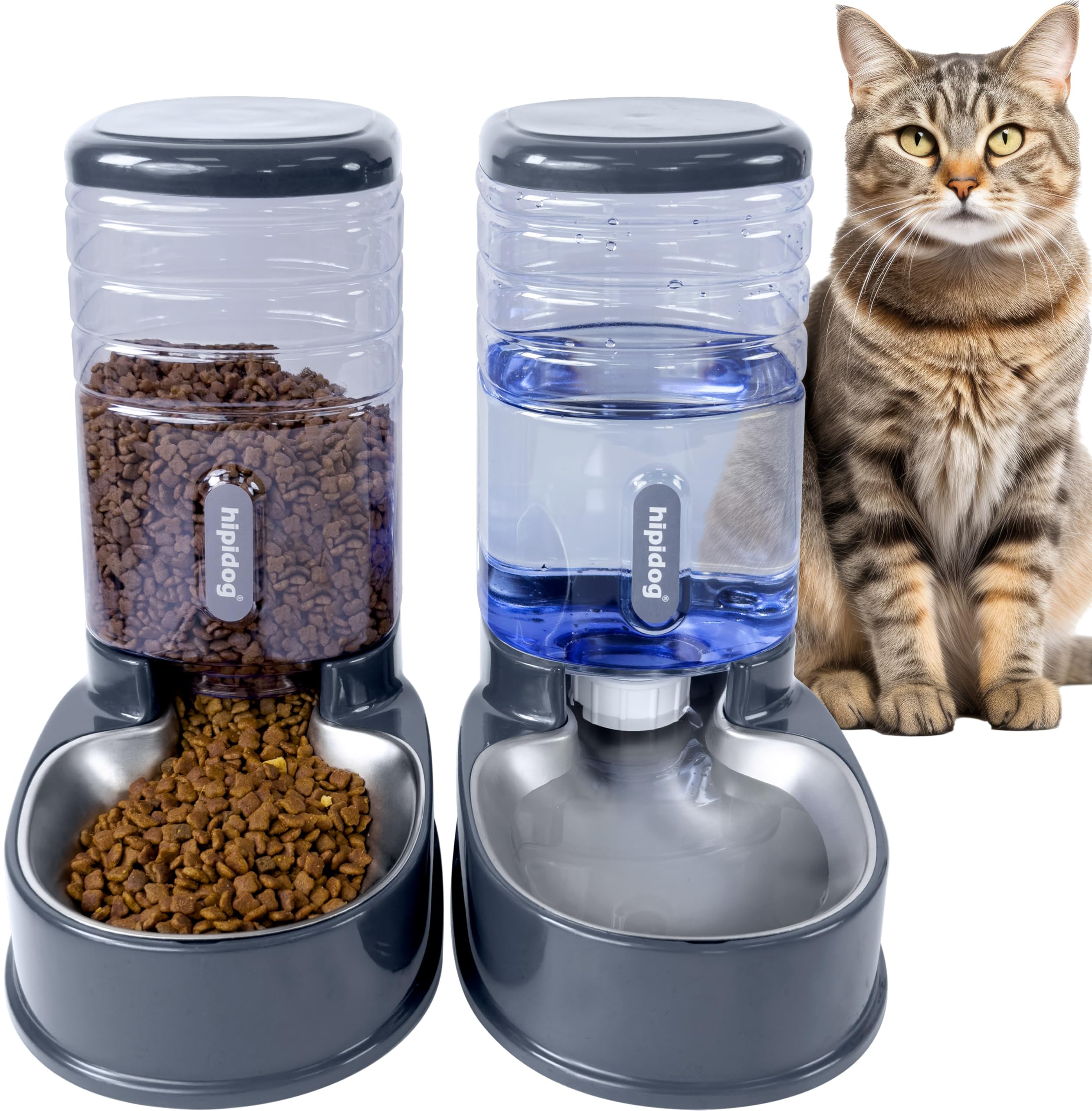 Uniquefit alimentador automático para gatos y perros, evita interrupciones en la comida.