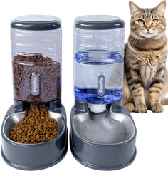 Uniquefit alimentador automático para gatos y perros, evita interrupciones en la comida.