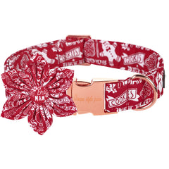 Unique style paws collar algodón con lazo verde para paseos diarios