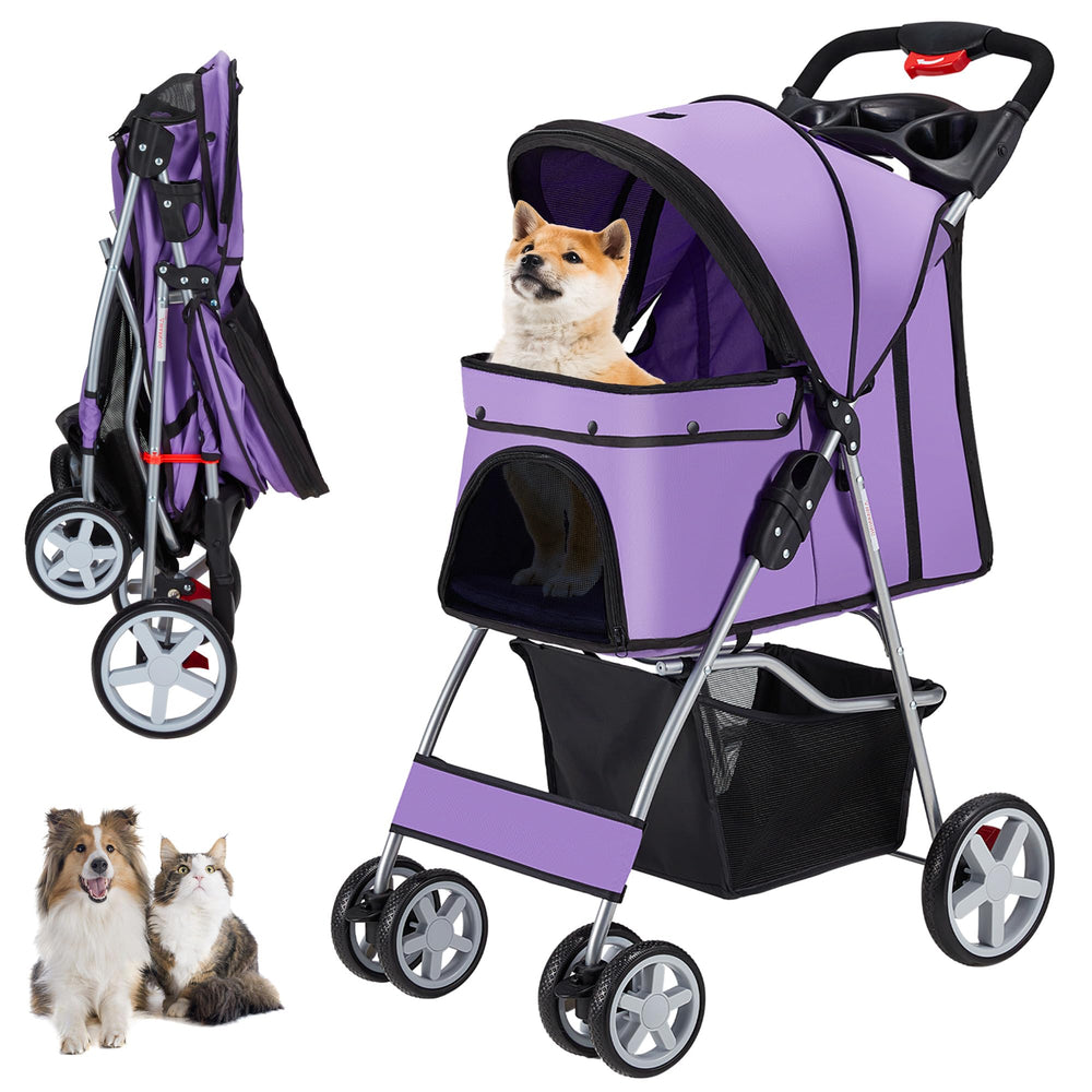 Unisakey carrito de paseo para mascotas con ruedas 360 para terrenos irregulares.