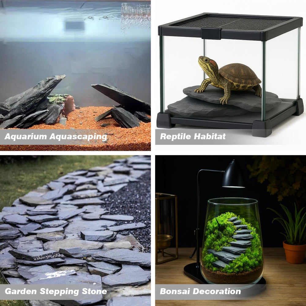 Unocho-piedras-pizarra natural para acuario, no alteran significativamente el pH del agua.