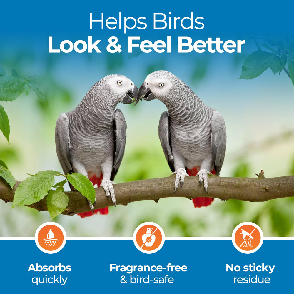 Plumas suaves tras el rociado con Aloe Vera de UnRuffledRx.