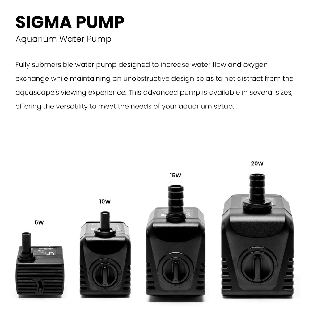 Sigma 15W, flujo ajustable para adaptar la circulación del agua.