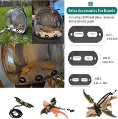 UOOPET arnes ajuste en tres tallas para crecimiento del reptil, cómodo.