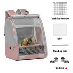 UOOPET mochila portadora de aves con acceso lateral para interacción y alimentación