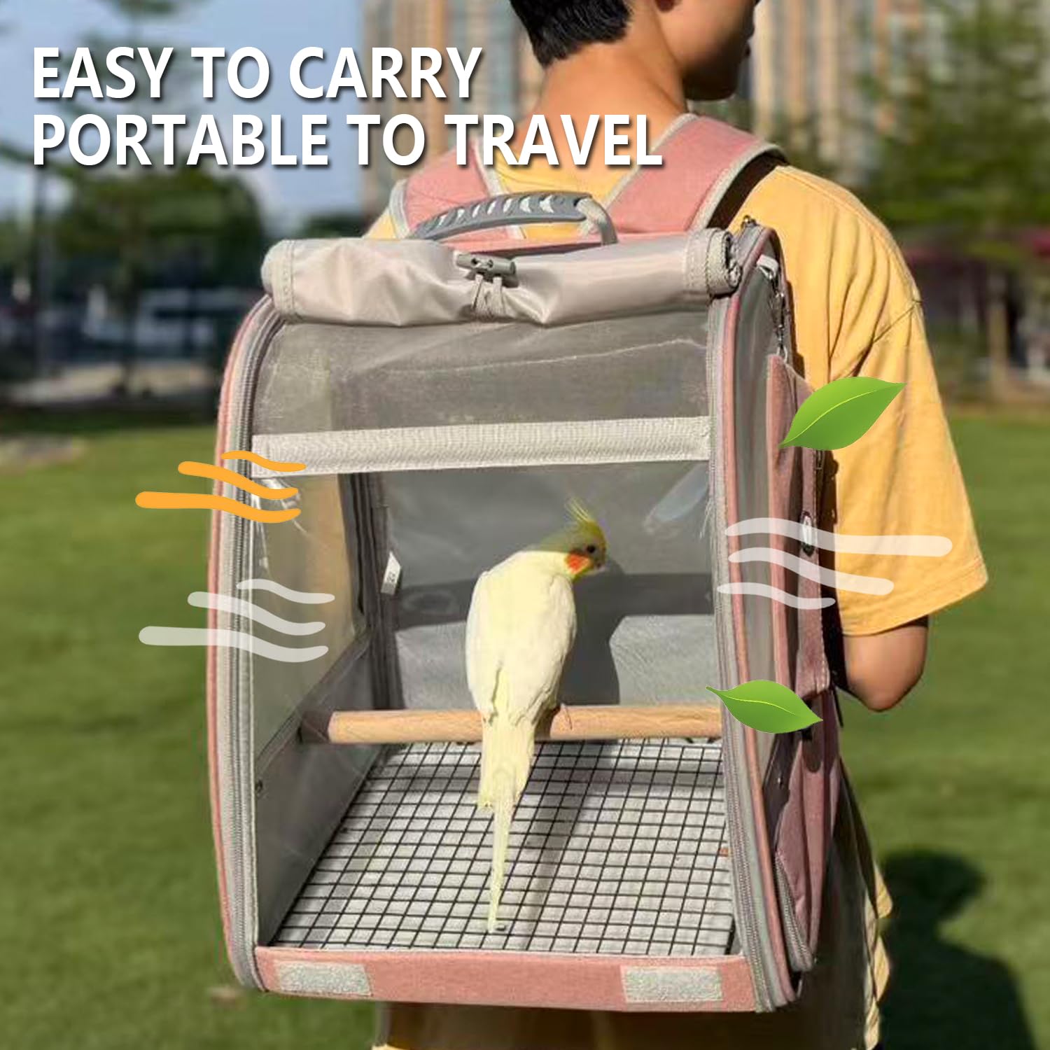 UOOPET mochila portadora con cubierta de sombra UV retráctil para protección solar