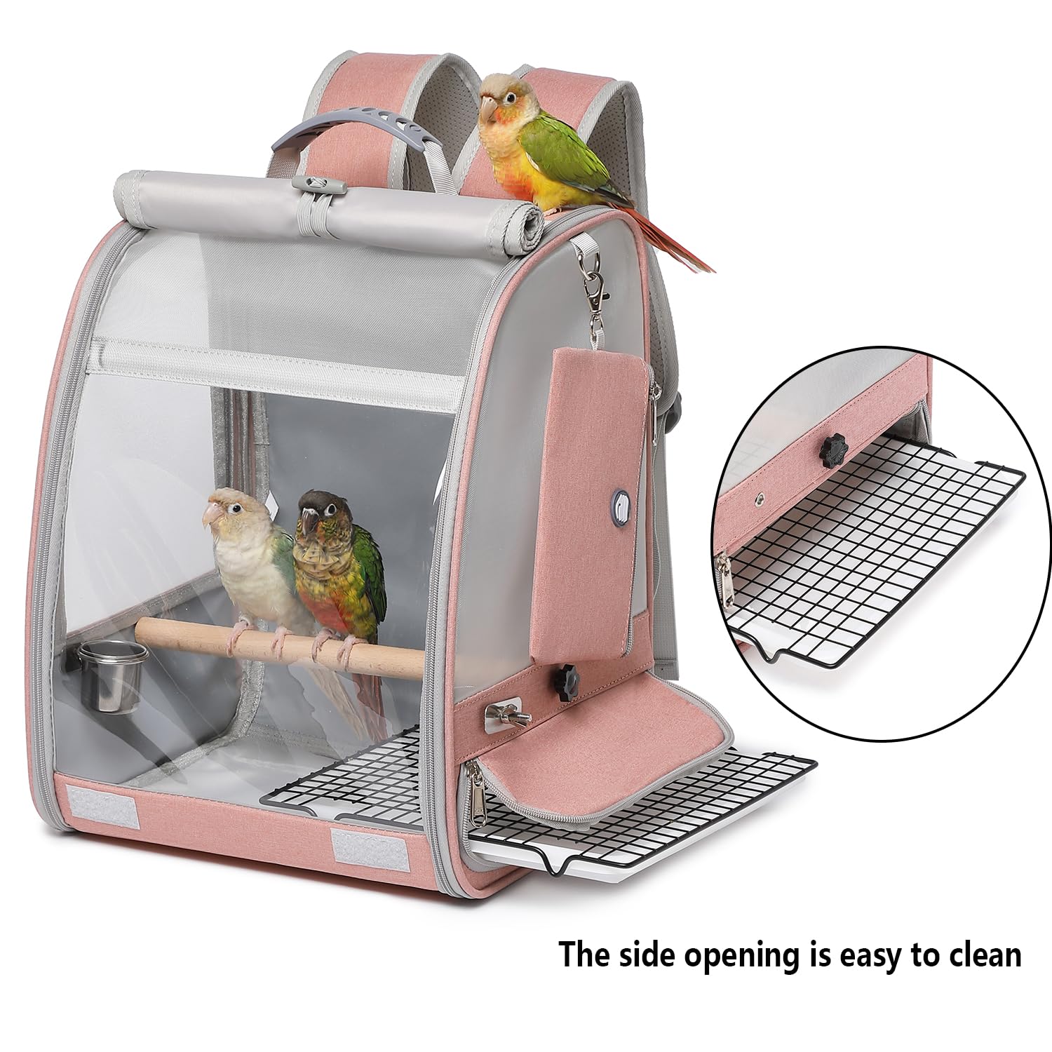 UOOPET mochila portadora adecuada para aves pequeñas y medianas para viajar con comodidad