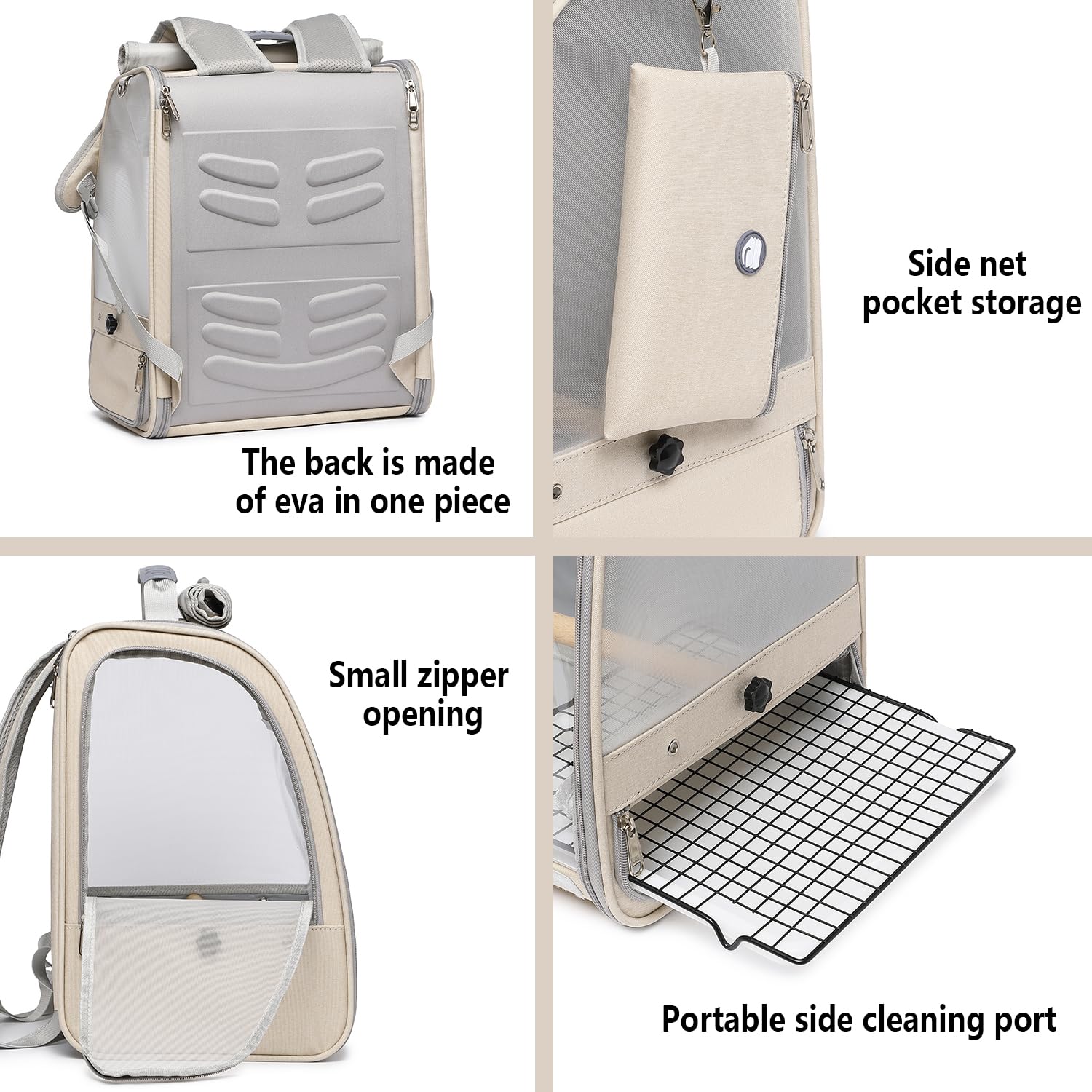 UOOPET mochila portadora de aves accesorios percha