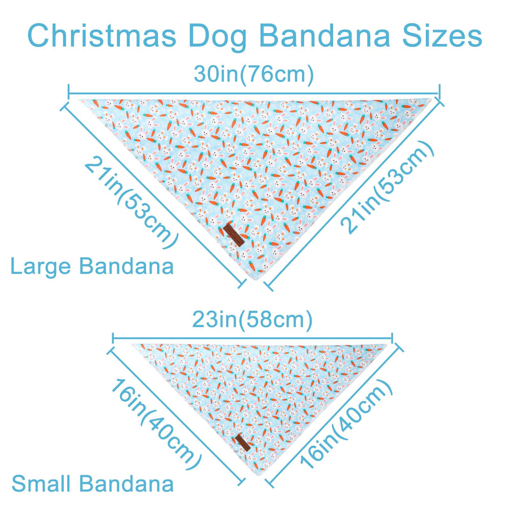 Bandana UP URARA PUP con dibujo de zanahoria y conejo, ideal para fotos festivas.
