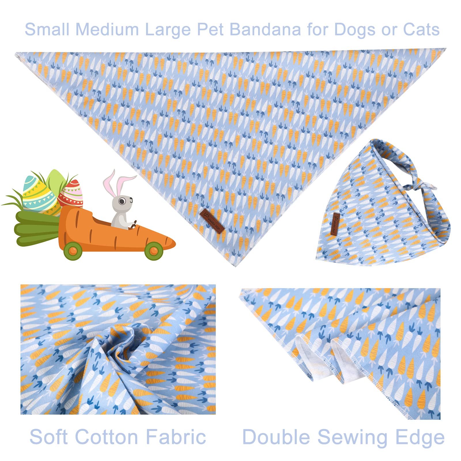 UP URARA PUP bandana de Pascua para gato, suave algodón para fiestas.