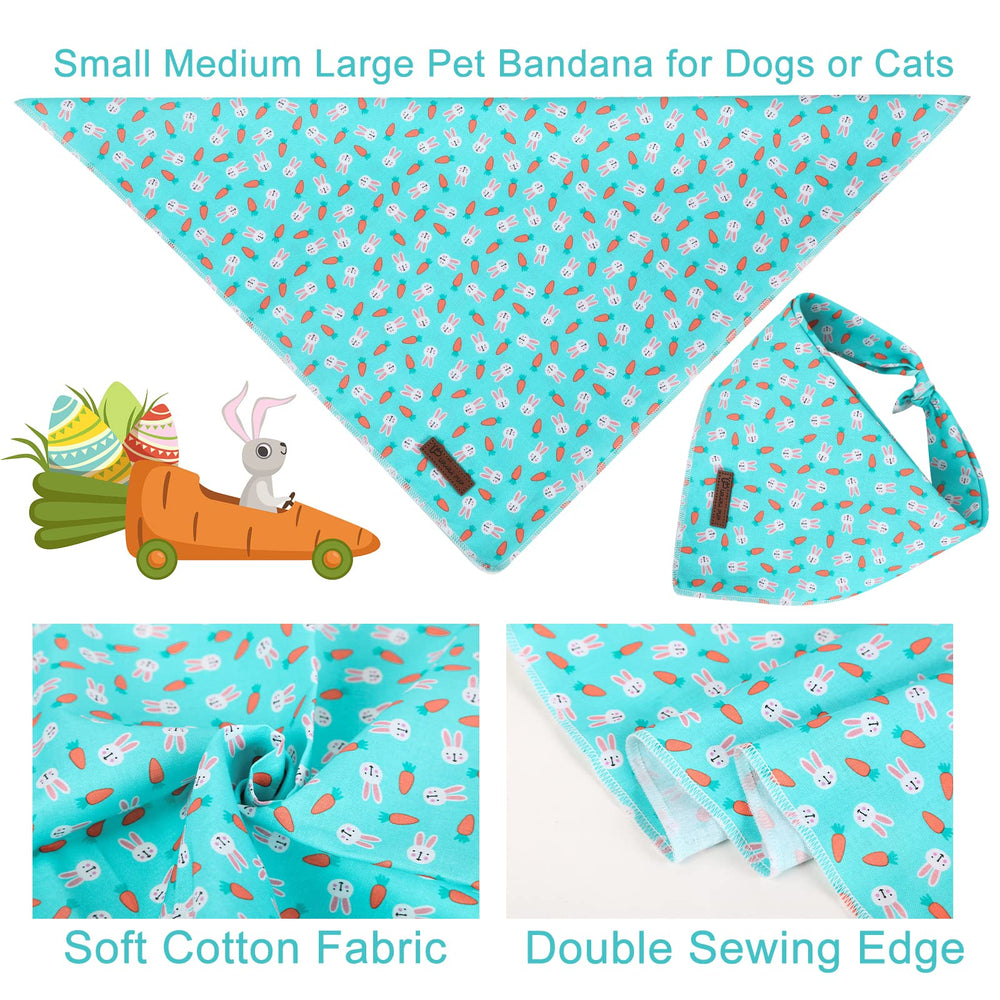 UP URARA PUP bandana para perro diseño azul con conejo, perfecto para Pascua