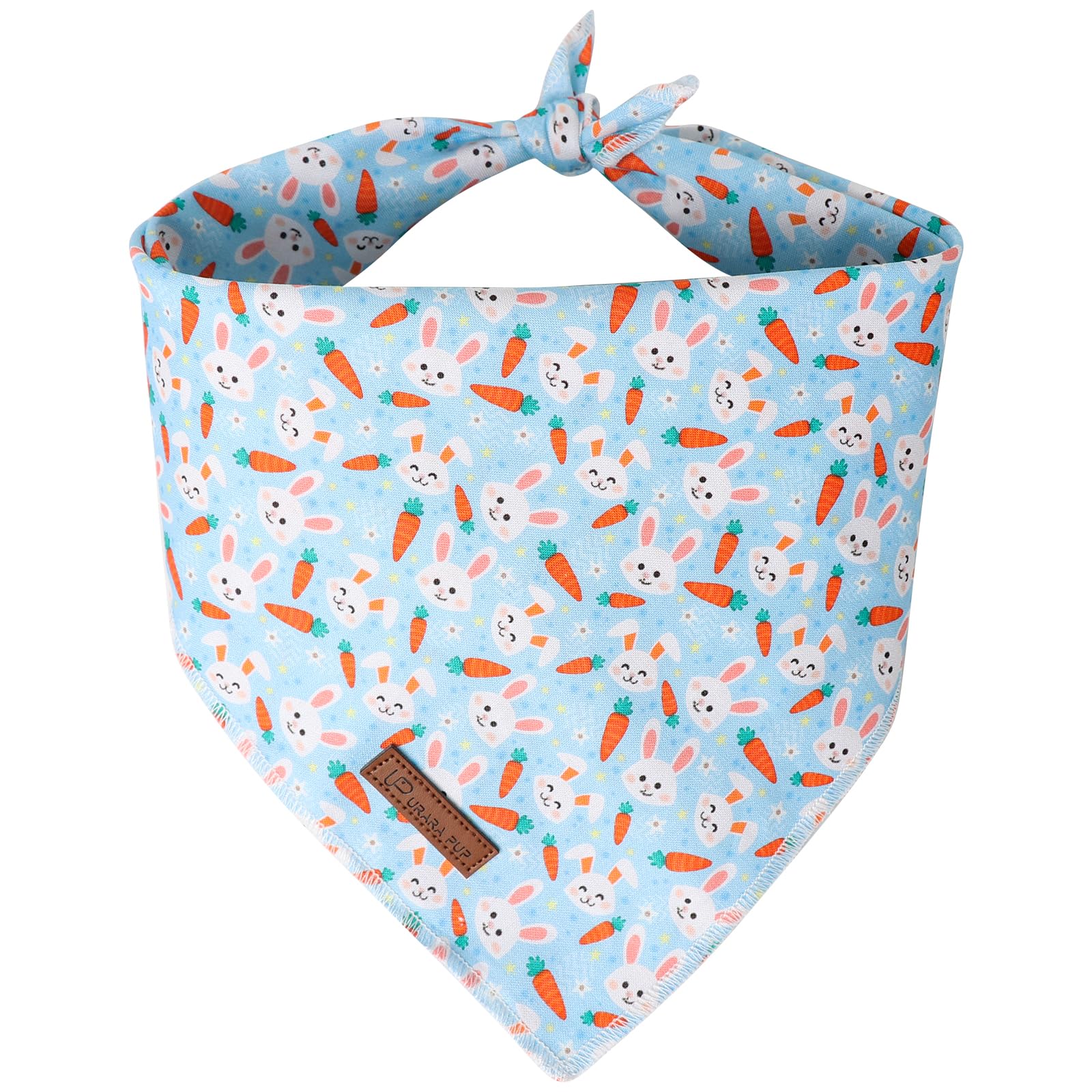 Bandana de Pascua UP URARA PUP para perros, diseño triangular festivo.