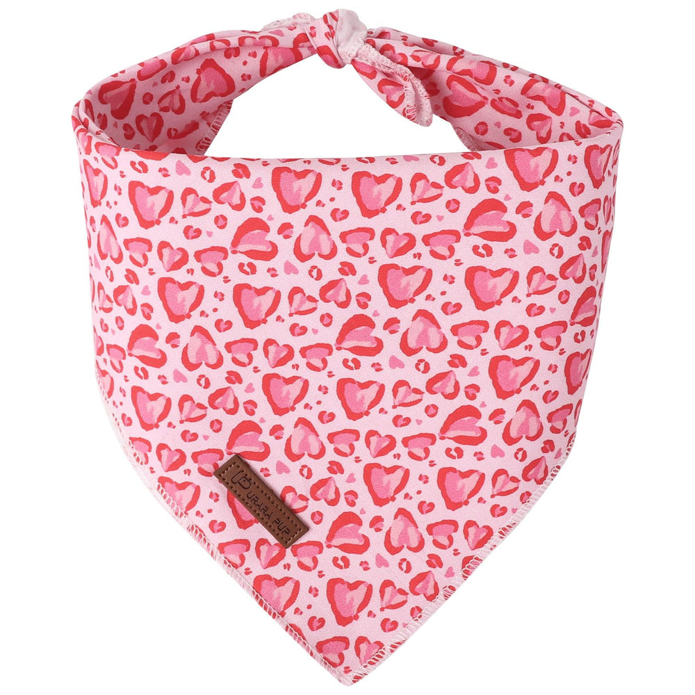 UP URARA PUP bandana triángulo corazón rosa para paseos y ocasiones especiales