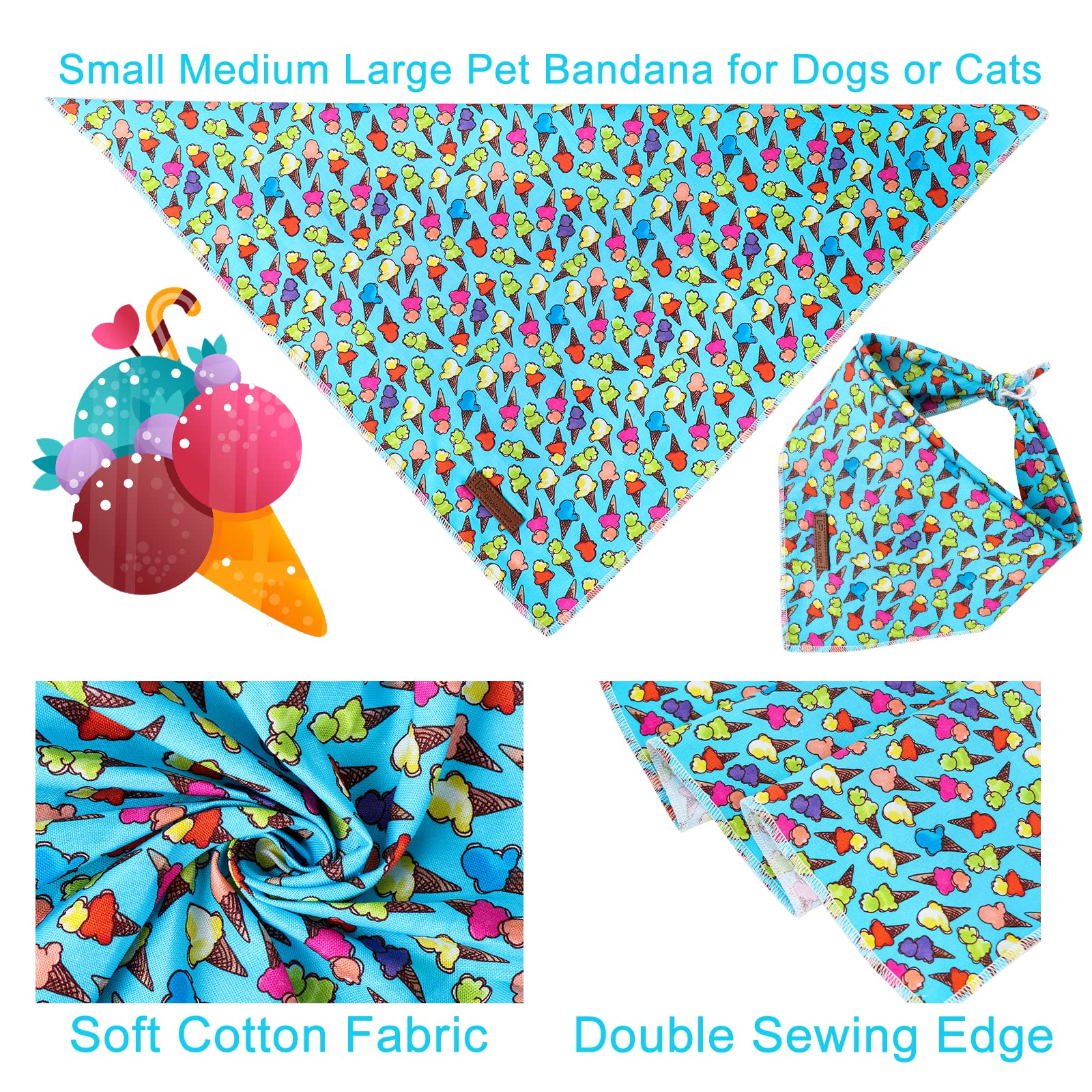 UP URARA PUP bandana triangular de doble capa, mayor durabilidad para paseos.