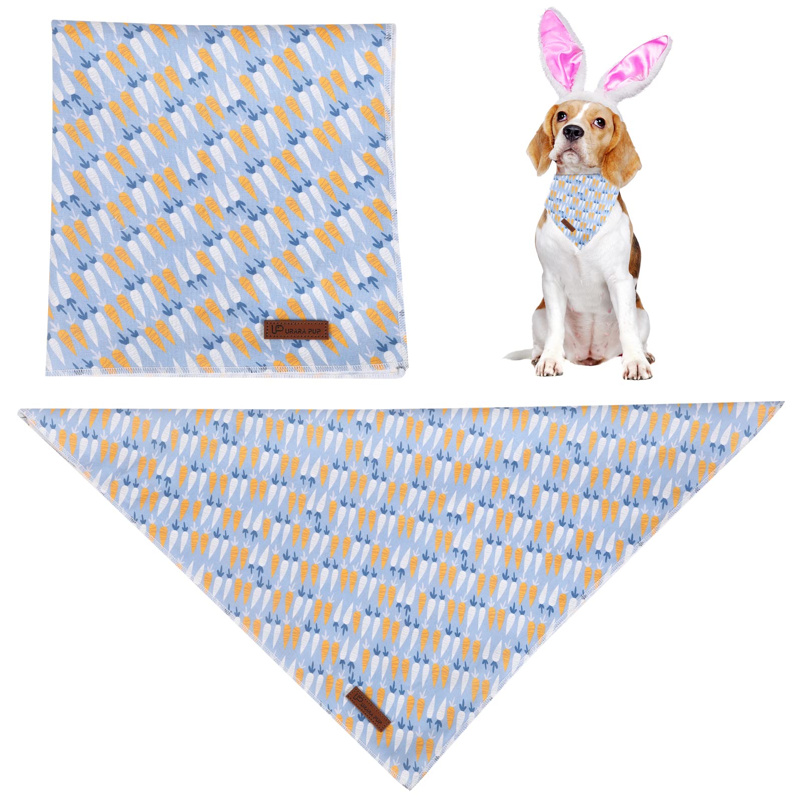 UP URARA PUP bandana de zanahoria para perro, ideal para sesiones de fotos.