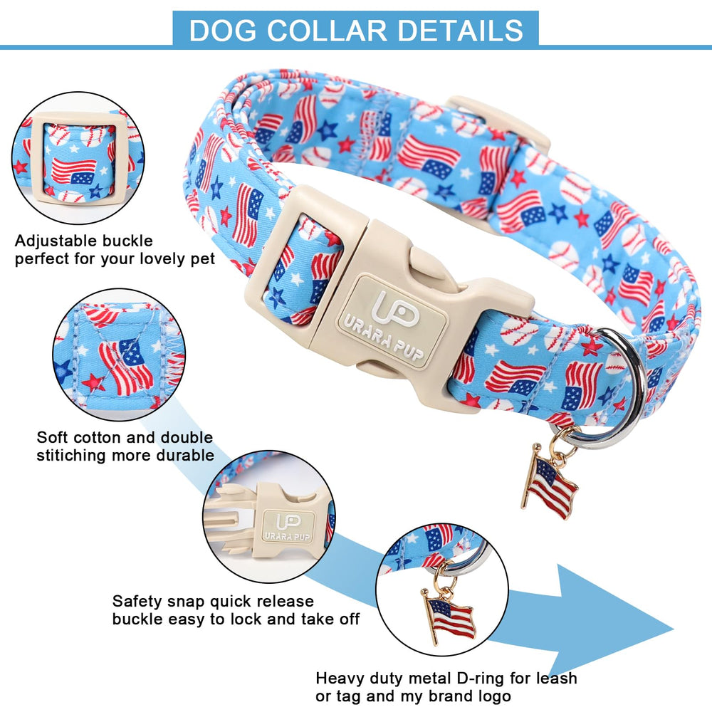 Collar UP URARA PUP con anilla D de metal para sujeción rápida.