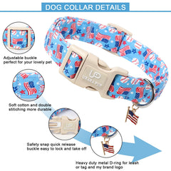 Collar UP URARA PUP con anilla D de metal para sujeción rápida.