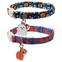 Collar UP URARA PUP calabaza; cómodo y otoñal para gatos activos.