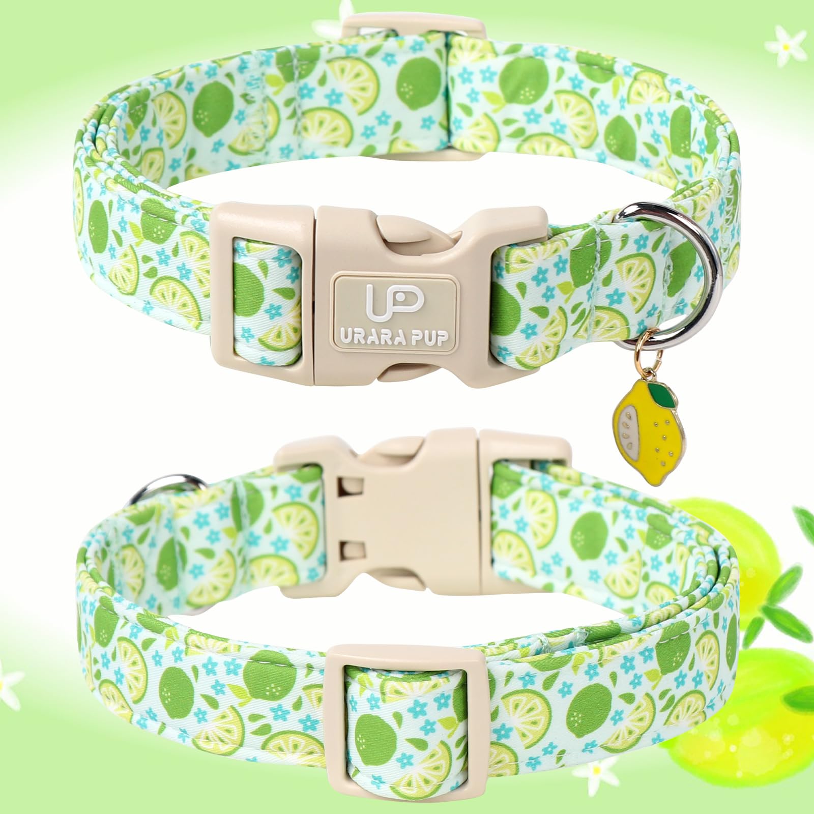 Colgante de limón en el collar UP URARA PUP para un toque veraniego.