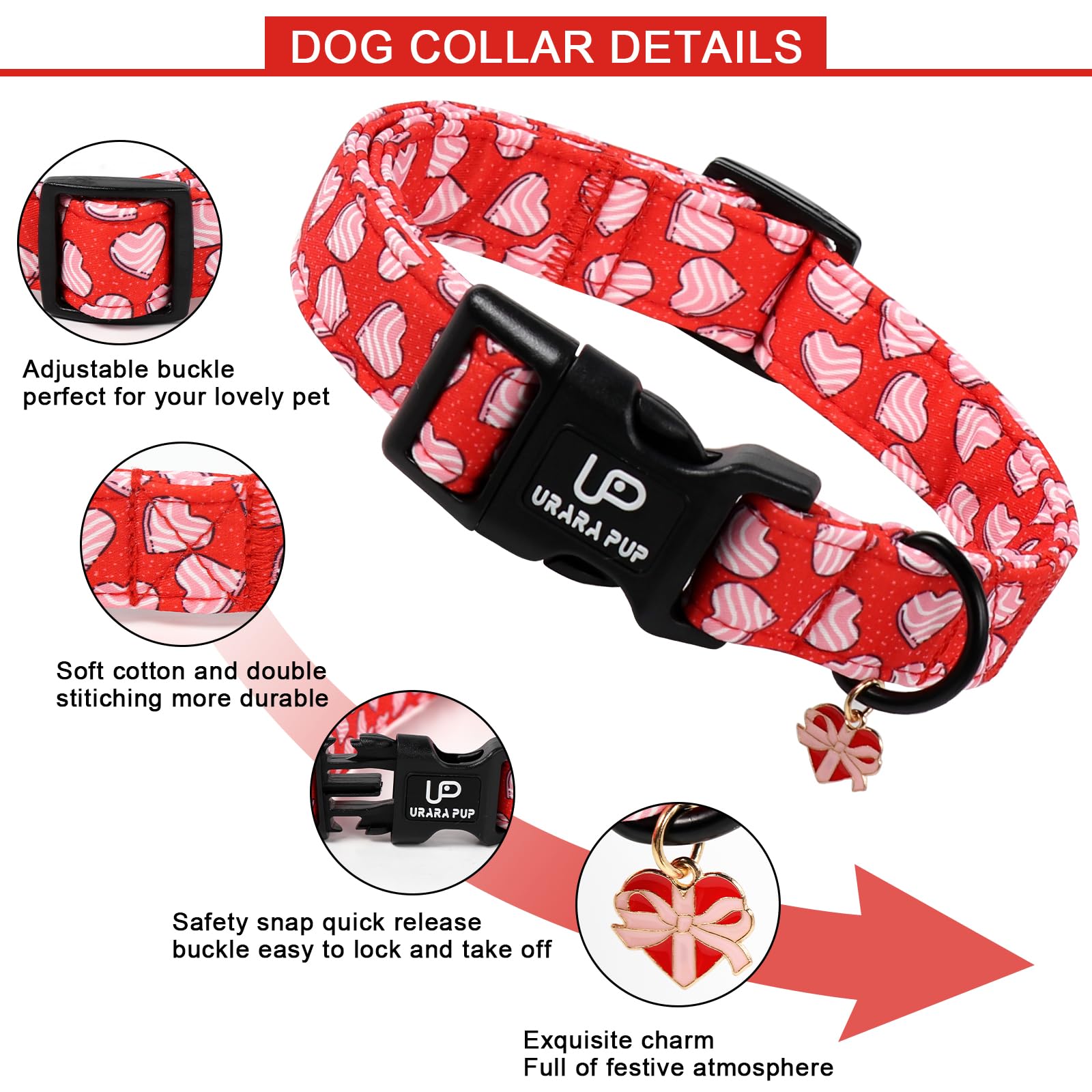 UP URARA PUP collar ajustable ideal para perros de todas las tallas.