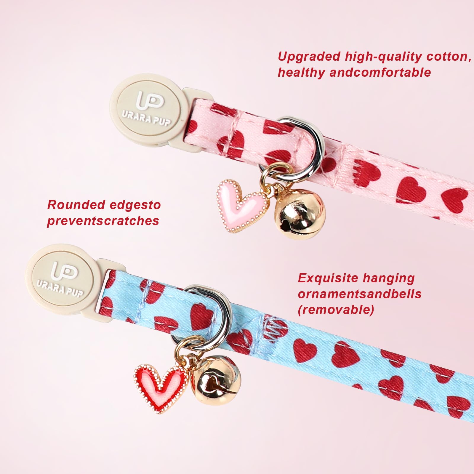 UP URARA PUP collar con campana rosa, ayuda a localizar al gato y avisa a las aves