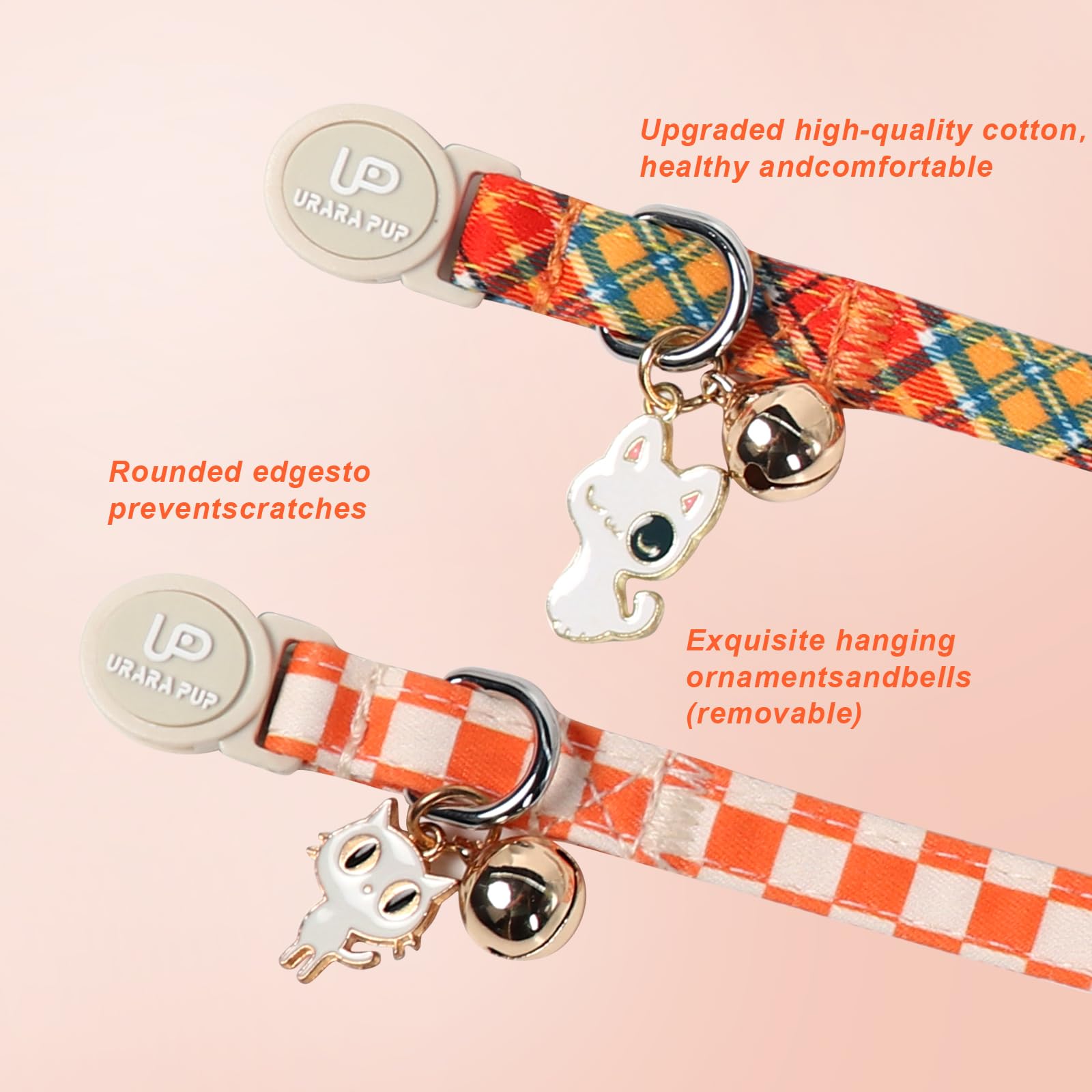 UP URARA PUP collar de algodón ligero, suave para la piel y movimiento cómodo.