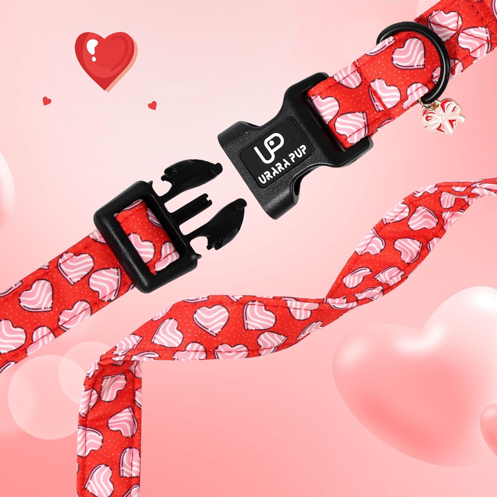 UP URARA PUP collar con diseño de lazo añade encanto suave.