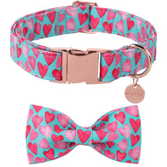 UP URARA PUP collar lazo San Valentín rosa con corazón para uso diario.