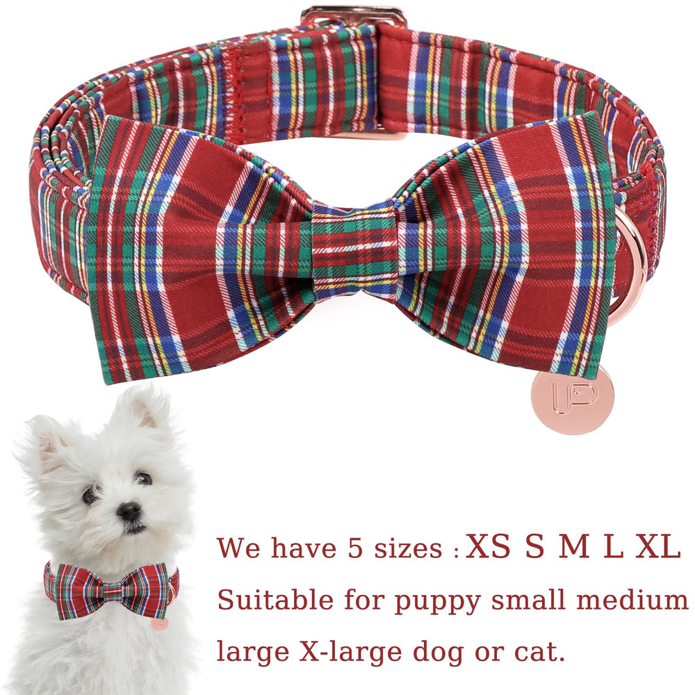 Collar UP URARA PUP con adorno de Santa para ocasiones navideñas.