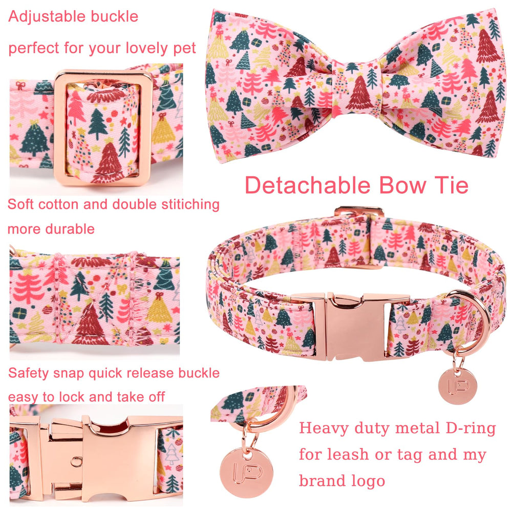 UP URARA PUP collar con adorno de Santa, toque festivo para tu mascota