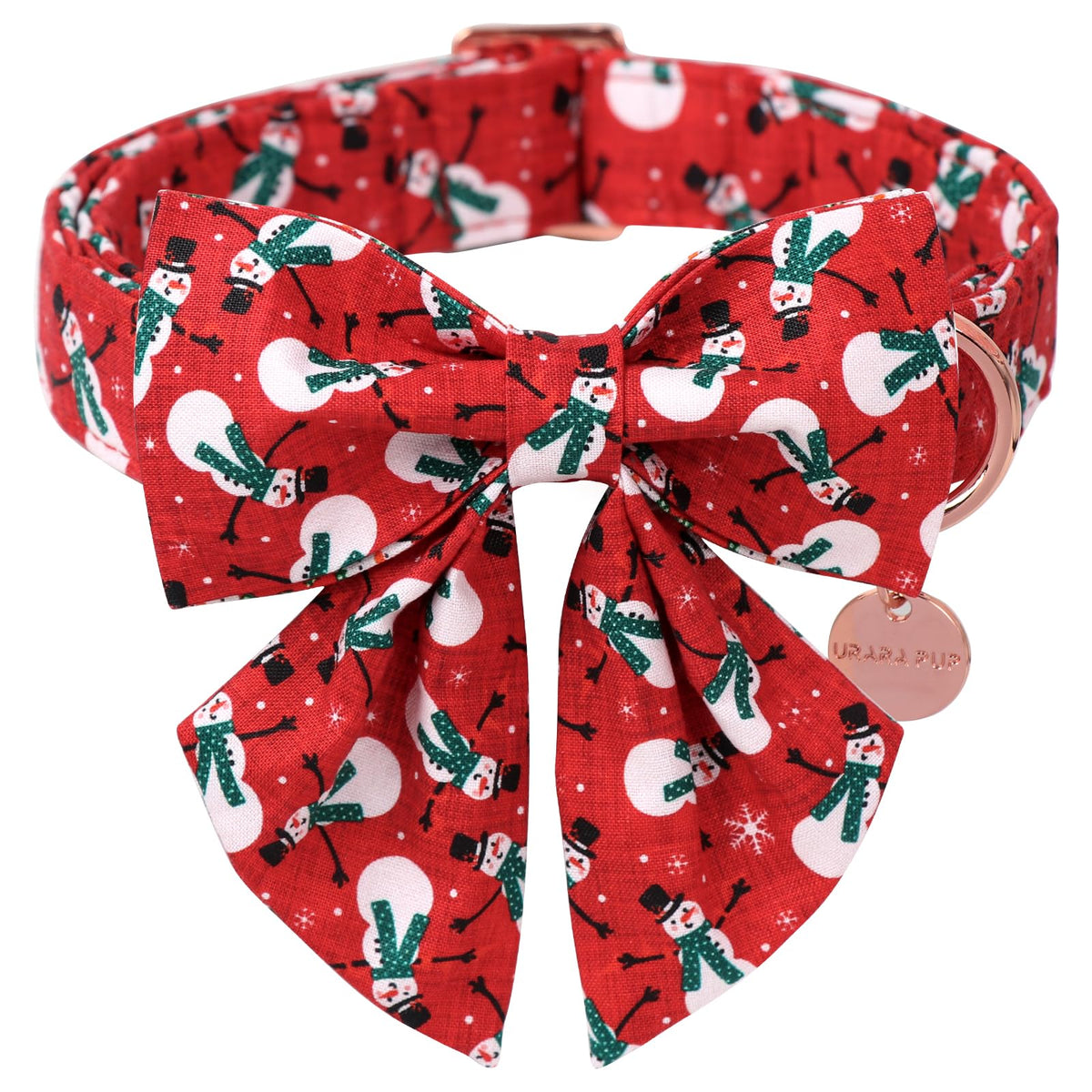 UP URARA PUP collar navidad con lazo, cómodo para paseos festivos.