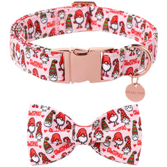 UP URARA PUP collar navideño con lazo detalle, ideal para sesiones festivas