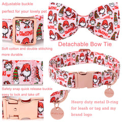UP URARA PUP collar navideño de algodón suave para la piel del perro
