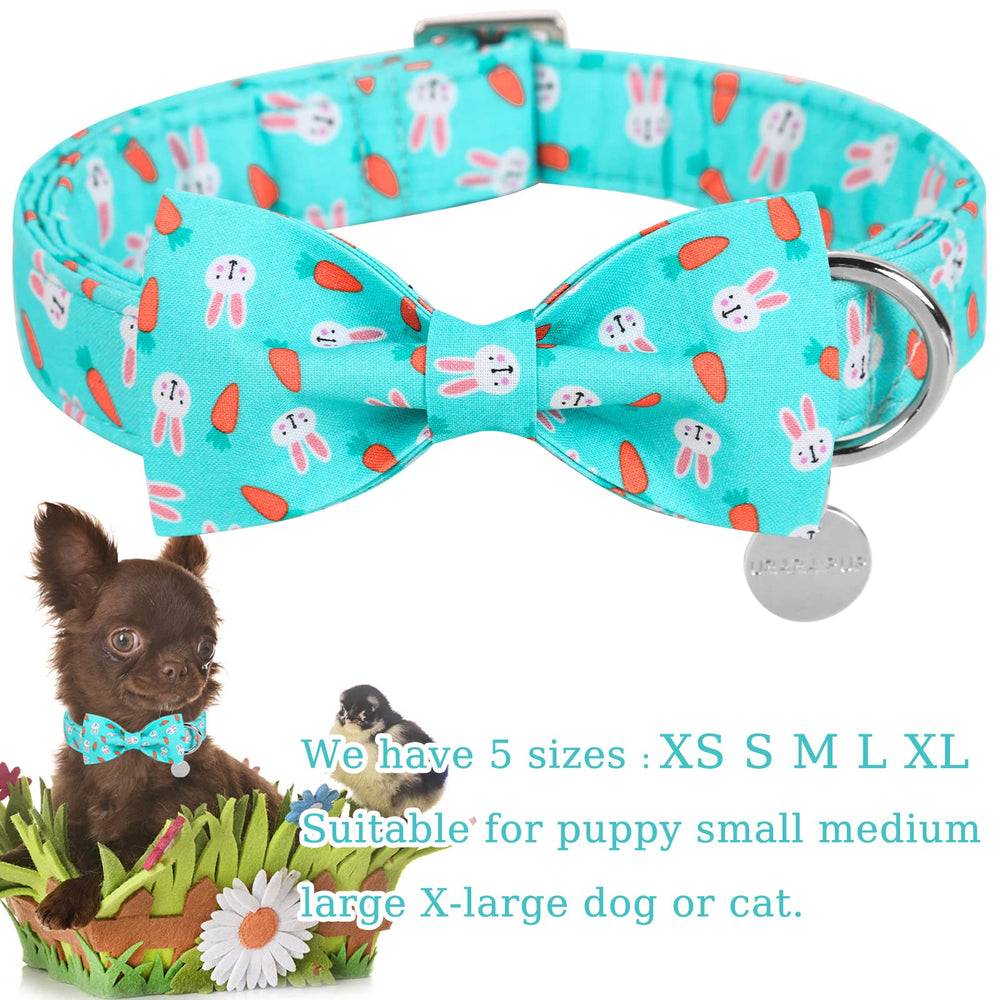 UP URARA PUP collar Pascua conejito, hebilla metálica segura para paseos diarios.