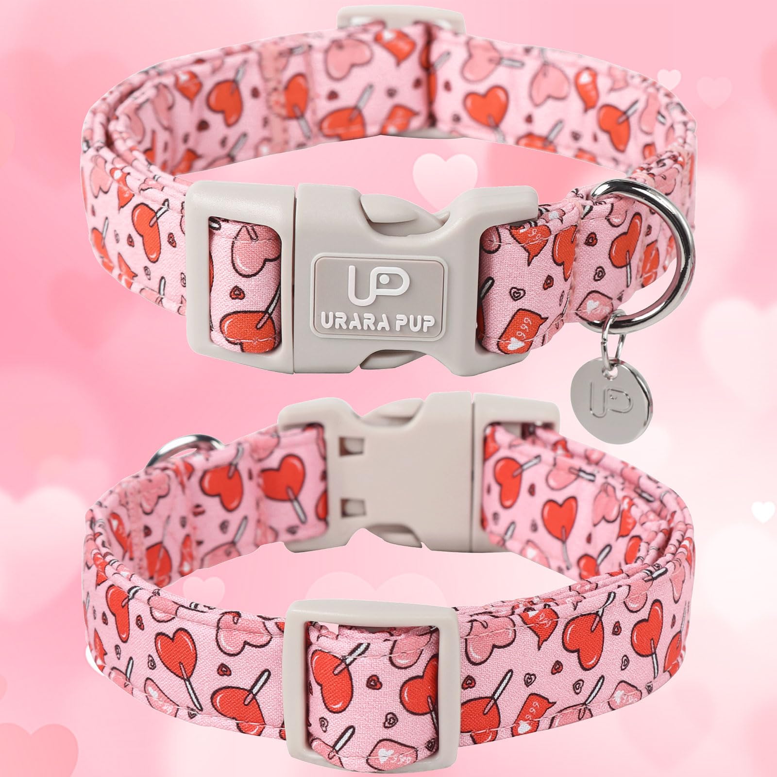 UP URARA PUP collar ajustable: talla versátil para perros pequeños y grandes.
