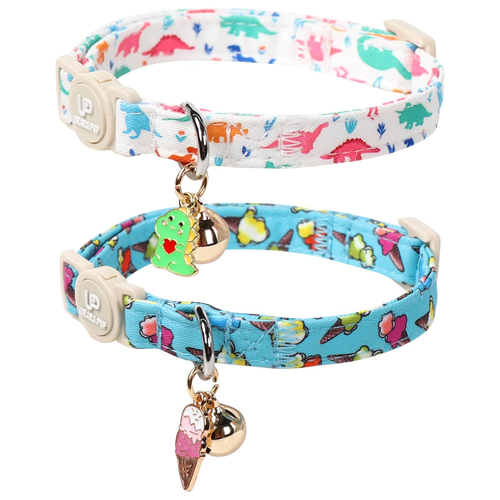 UP URARA PUP collar gato dinosaurio pendiente, estilo veraniego y seguro