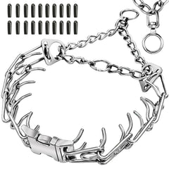 UPDOPEF collar para perro en acero inoxidable con giro 360° para evitar enredos en paseos