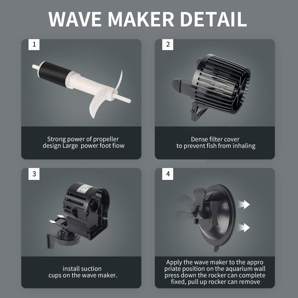 UPETTOOLS flujo ajustable, dirección completa, ideal para acuarios 180-300 galones