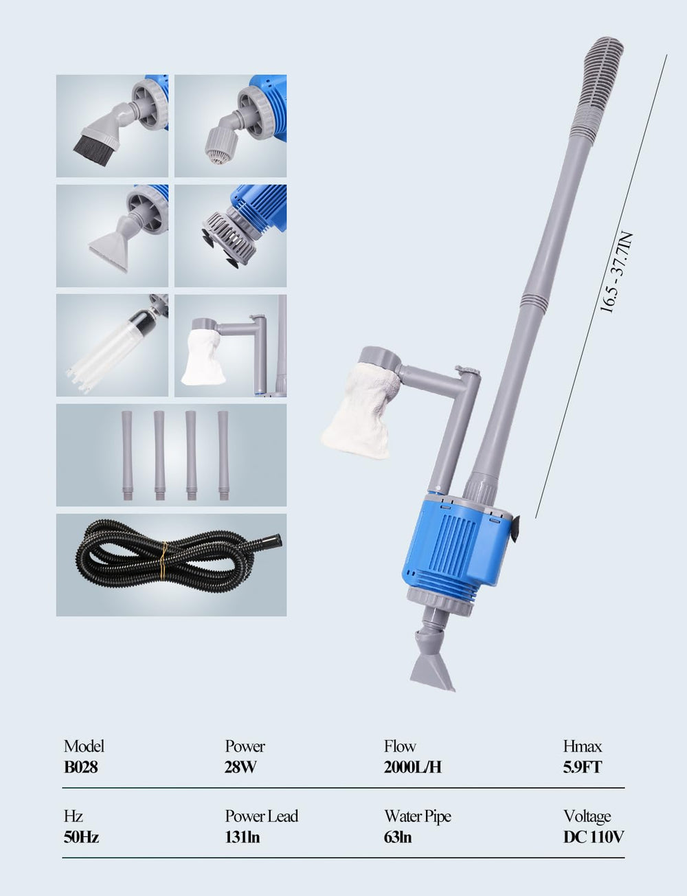 UPETTOOLS cambio-agua-rapido-con-flujo-ajustable