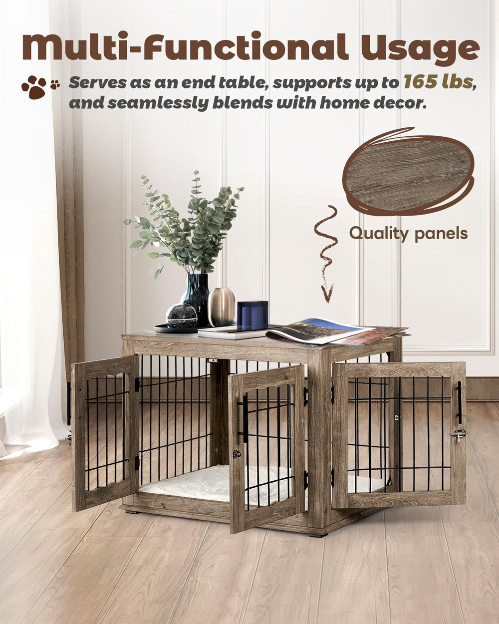Upolana superficie superior duradera: espacio para plantas, libros o decoración.
