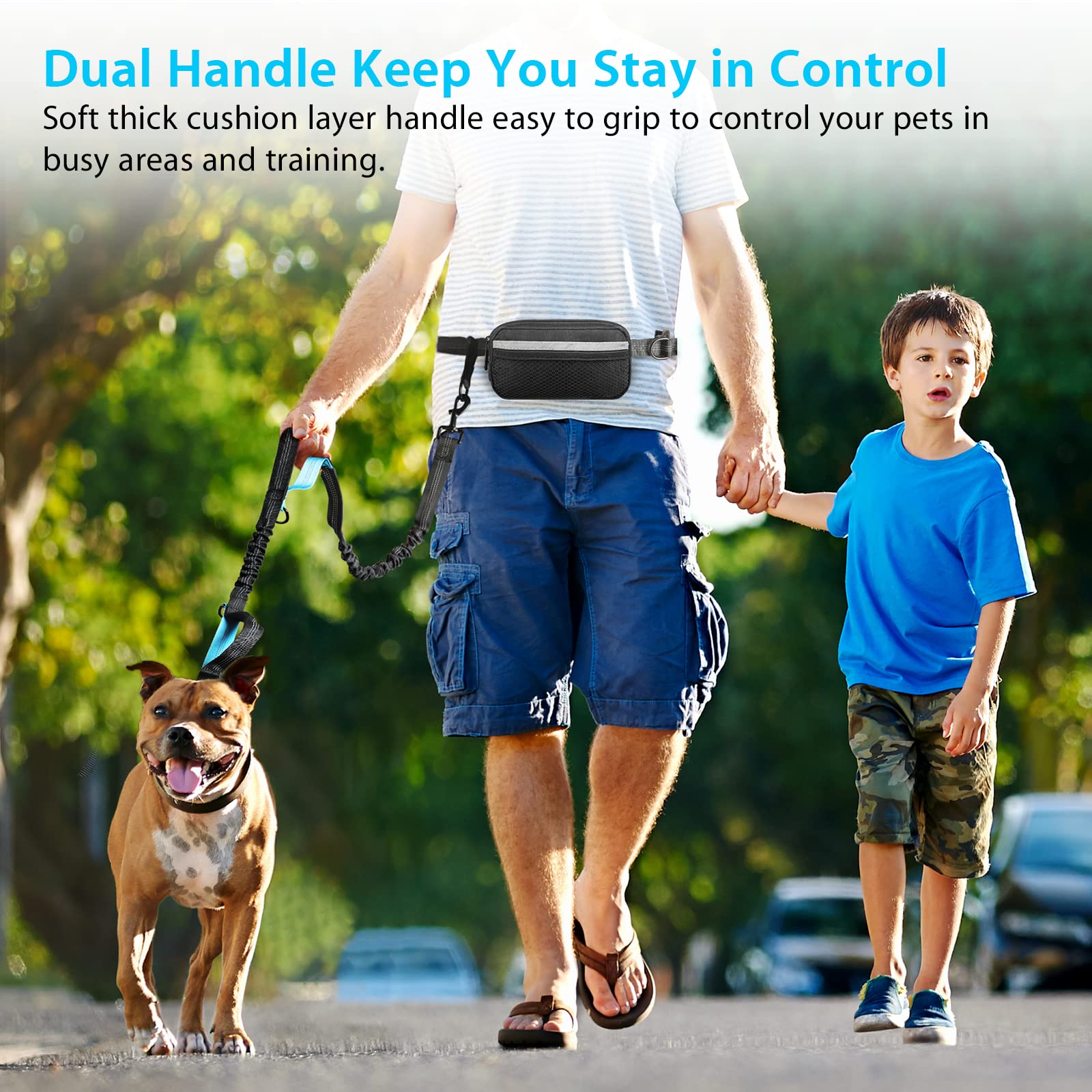Uppetly uso multiaventuras: caminar, correr y ciclismo con perros grandes.