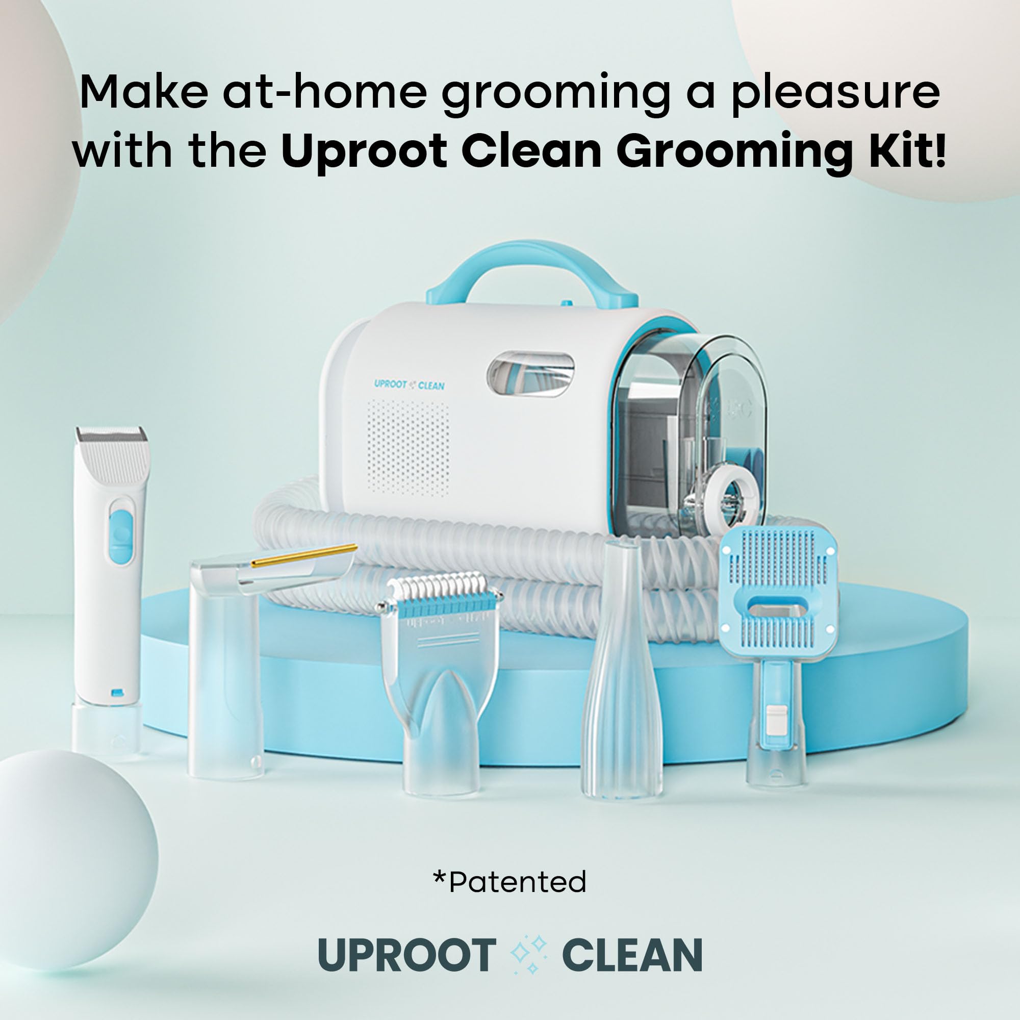 Uproot Clean kit con accesorio desenredador para pelo fácilmente.