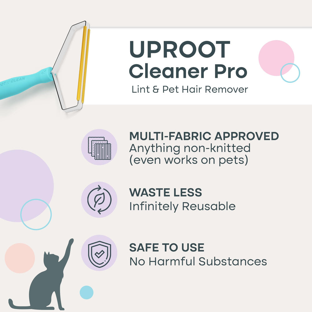 Uproot Clean Pro borde multi-tejidos cuida telas delicadas y funciona en textiles no tejidas.